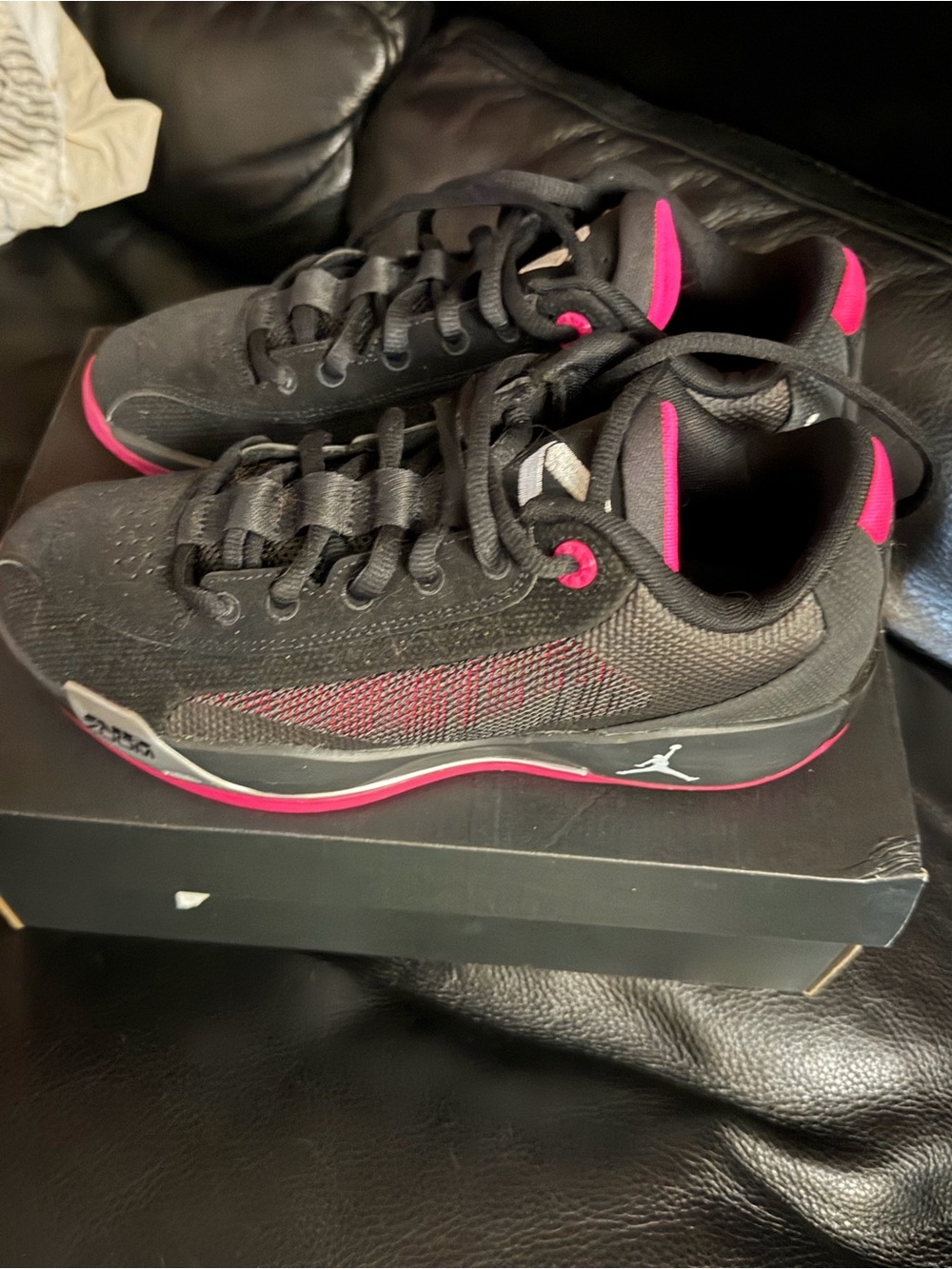 Jordan Luke .77 Black and Pink Low-Profile Sneakers